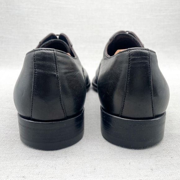 Bruno Magli Mens‎ 8.5 M Maico Cap Toe Oxfords Black Leather Dress Shoes Lace Up main image 8